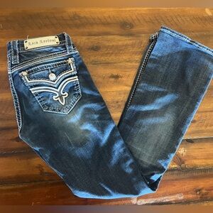 Rock Revival Women's Jeans Bootcut Size 27x31 Blue  Flap Pockets